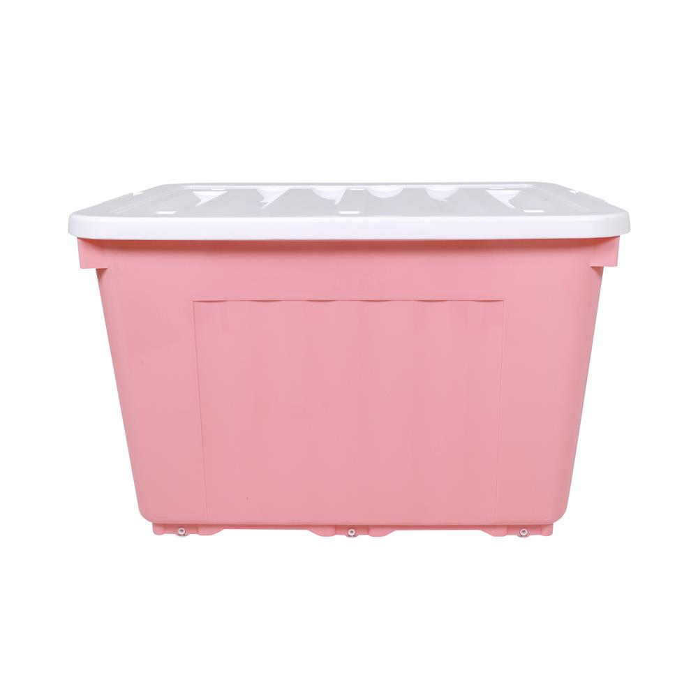 กล่องเก็บของล้อเลื่อน STACKO 70X51X46 ซม. 110 ลิตร สีชมพู