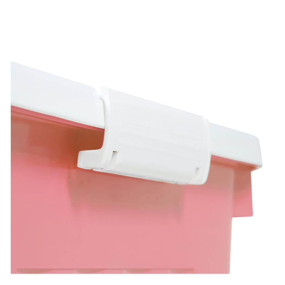 กล่องเก็บของล้อเลื่อน STACKO 70X51X46 ซม. 110 ลิตร สีชมพู