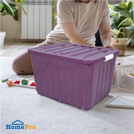 กล่องเก็บของล้อเลื่อน 160 ลิตร STACKO 79x58.8x51.5 ซม. สีม่วง_6