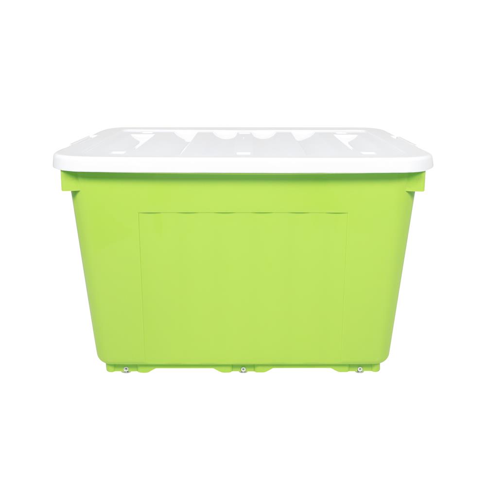 กล่องเก็บของล้อเลื่อน STACKO 70X51X46 ซม. 110 ลิตร สีเขียว