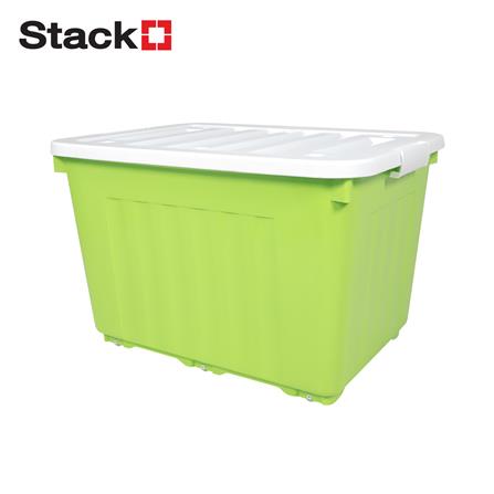 กล่องเก็บของล้อเลื่อน STACKO 70X51X46 ซม. 110 ลิตร สีเขียว_1