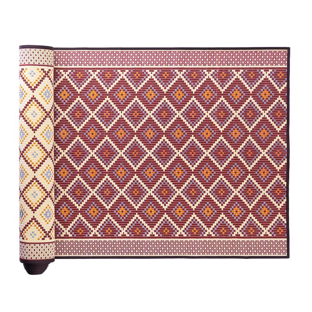 เสื่อวัด THA-WAI PHA MAI 180X1000 ซม. สีแดง/ครีม