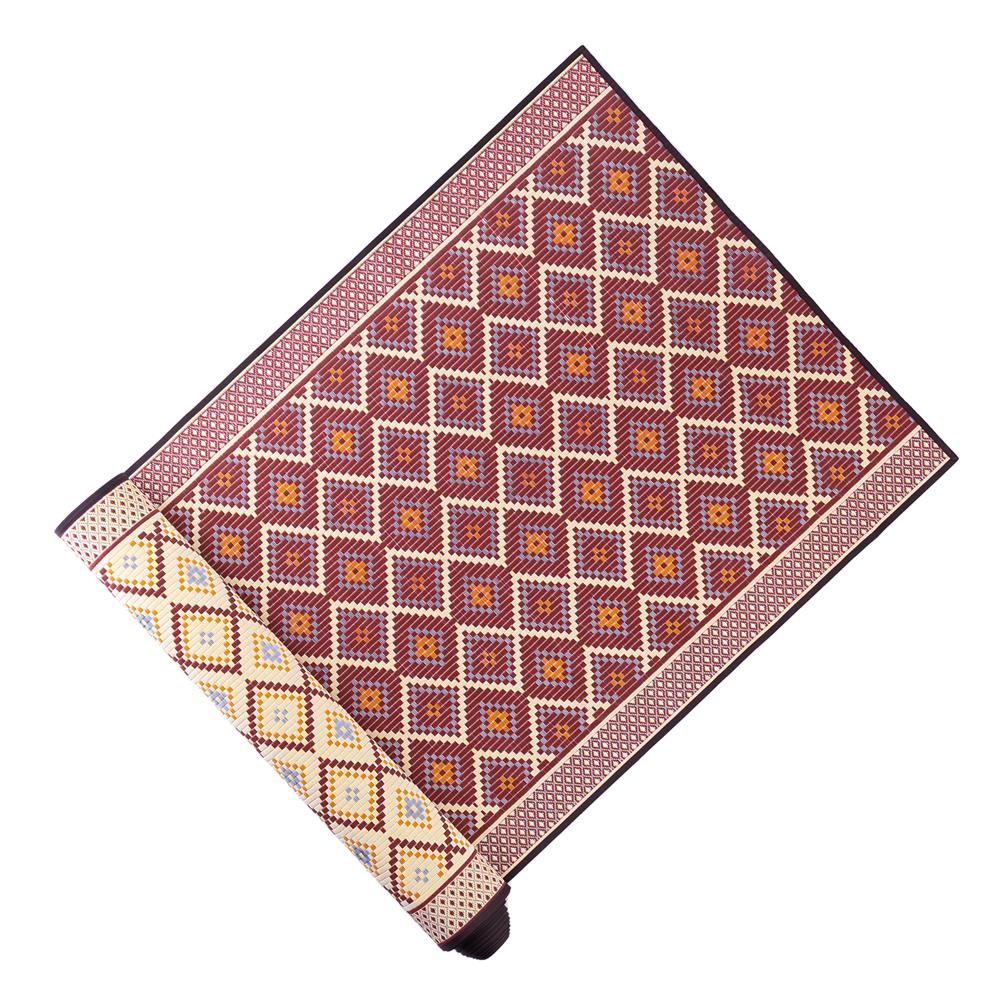 เสื่อวัด THA-WAI PHA MAI 180X1000 ซม. สีแดง/ครีม