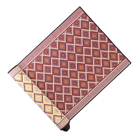 เสื่อวัด THA-WAI PHA MAI 180X1000 ซม. สีแดง/ครีม_1