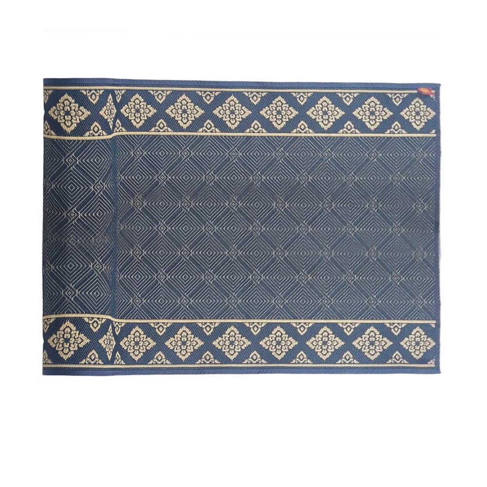 เสื่อวัด THA-WAI PHA JAM YAM 150X1000 ซม. สีน้ำเงิน/ครีม