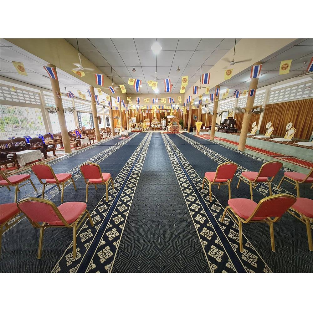 เสื่อวัด THA-WAI PHA JAM YAM 150X1000 ซม. สีน้ำเงิน/ครีม