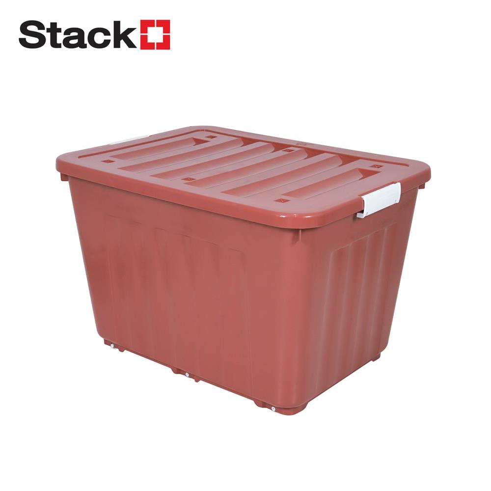 กล่องเก็บของล้อเลื่อน 160 ลิตร STACKO 79x58.8x51.5 ซม. สีน้ำตาล_0