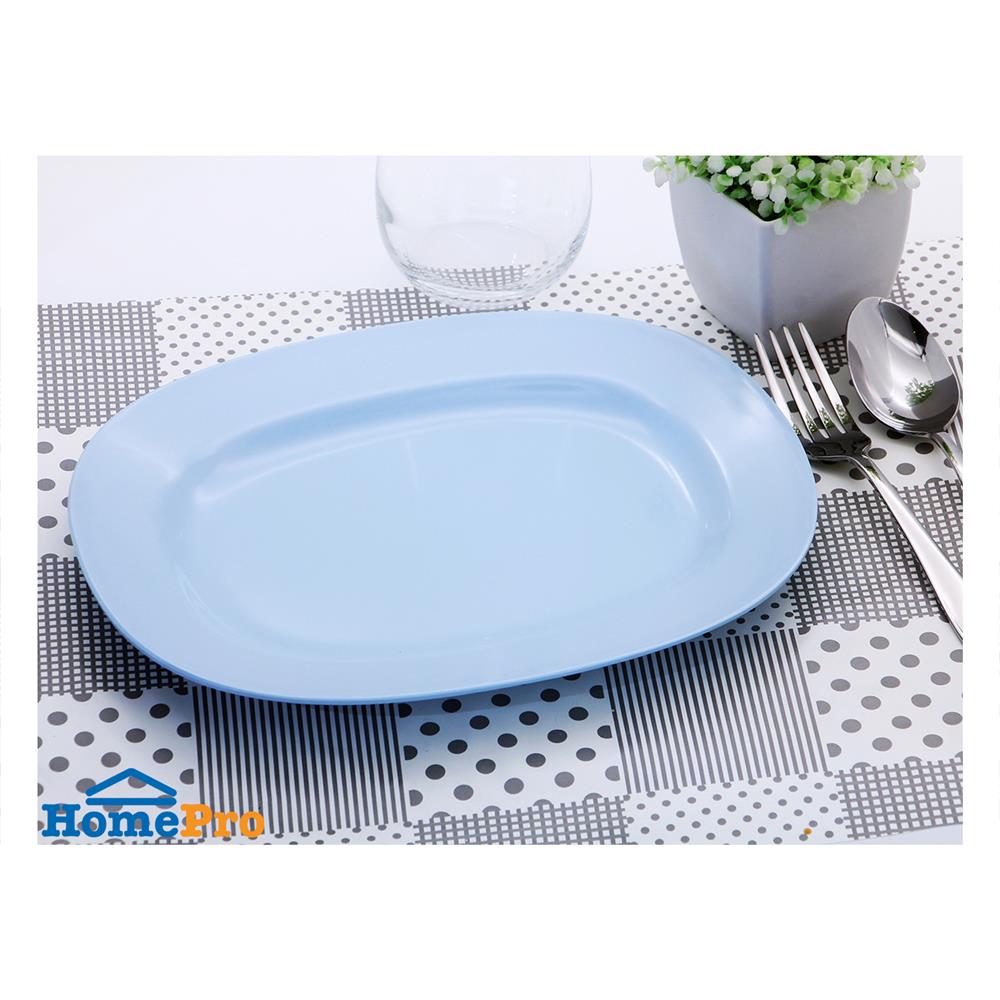 จานเมลามีนเปลเหลี่ยม 10 นิ้ว BEST BUY CLASSIC สีฟ้า