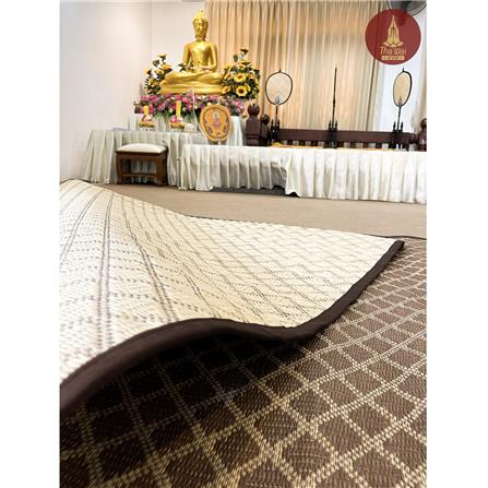 เสื่อวัด THA-WAI DHAM MACHAT 150X1000 ซม. สีน้ำตาล/ครีม_2