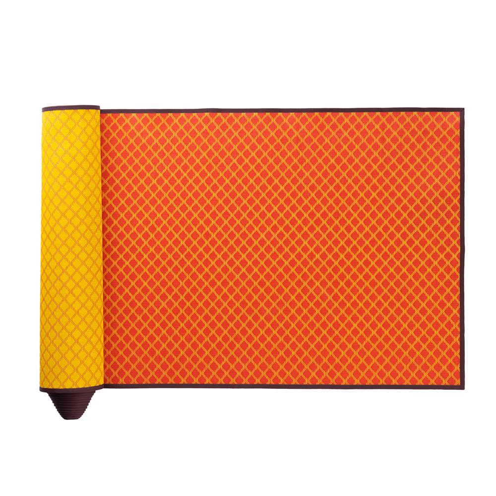 เสื่อวัด THA-WAI CLASSIC 150X1000 ซม. สีแดง/เหลือง