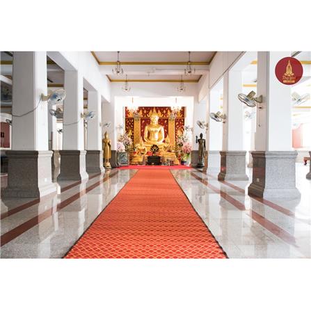 เสื่อวัด THA-WAI CLASSIC 150X1000 ซม. สีแดง/เหลือง_3