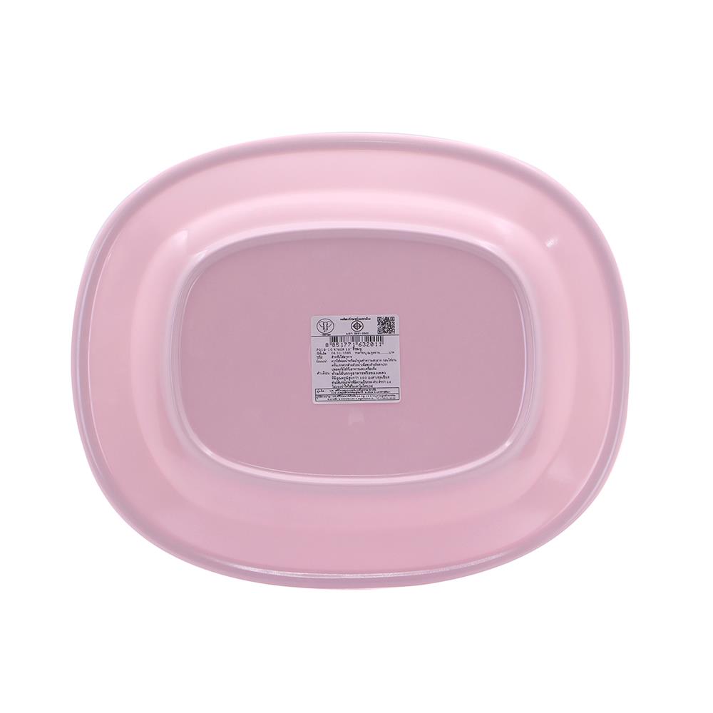 จานเมลามีนเปลเหลี่ยม 10 นิ้ว BEST BUY CLASSIC สีชมพู