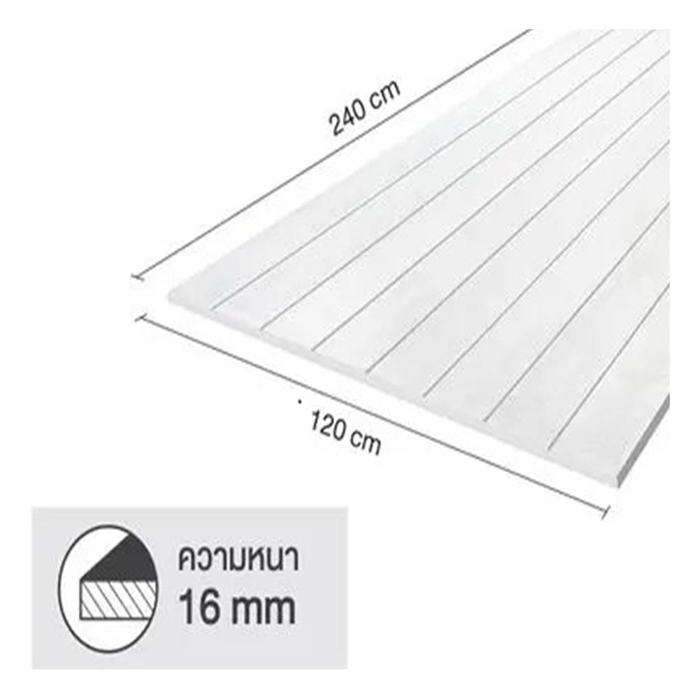 แผ่นพื้น ลายเสี้ยนเซาะร่องวี SHERA 1.6x120x240 ซม.