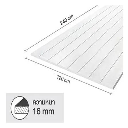 แผ่นพื้น ลายเสี้ยนเซาะร่องวี SHERA 1.6x120x240 ซม._4