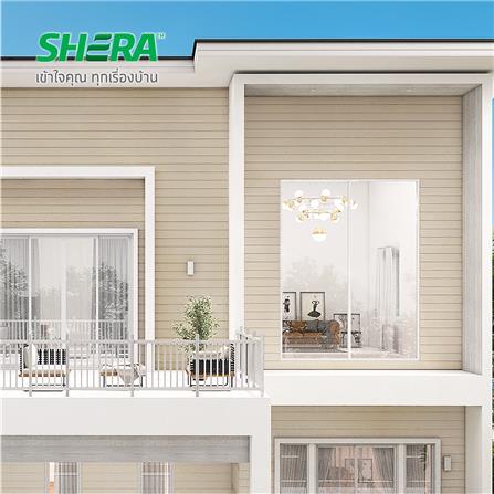 ไม้ฝา SHERA ขอบตรง ลายสัก 15X300X0.8 ซม. สีบราวน์พาสเทล_4