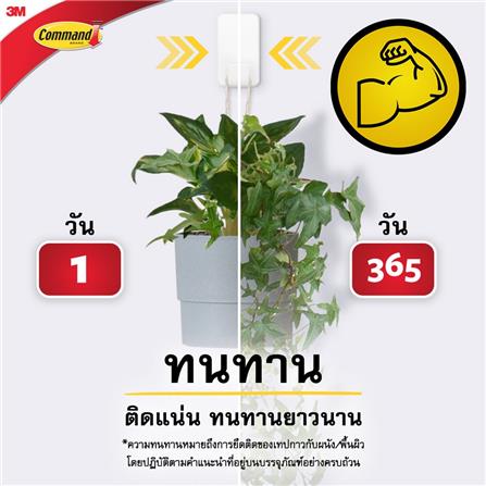 แผ่นเทปกาวคอมมานด์พร้อมตะขอใหญ่ 3M 17011 สีขาว_5