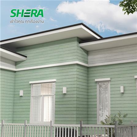 ไม้ฝา SHERA ขอบตรง ลายสัก 15X300X0.8 ซม. สีกรีนพาสเทล_3