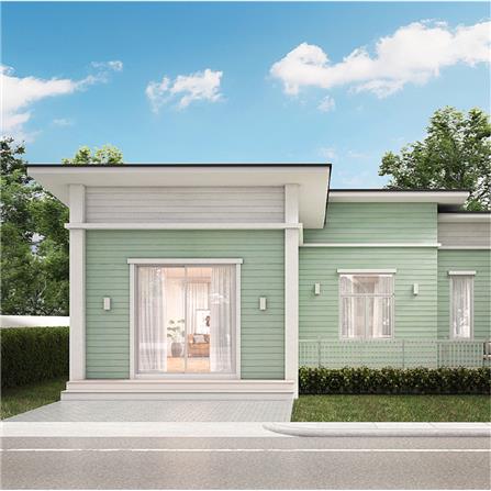 ไม้ฝา SHERA ขอบตรง ลายสัก 15X300X0.8 ซม. สีกรีนพาสเทล_4