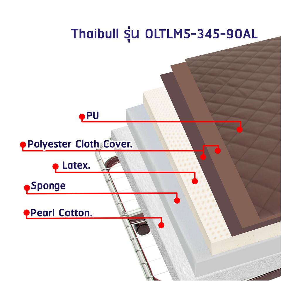 เตียงพับไฟฟ้า THAIBULL OLTLM5-345-90AL สีน้ำตาล