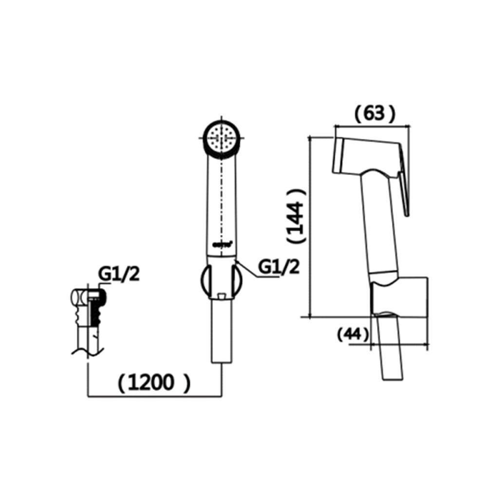 สายฉีดชำระครบชุด COTTO CT9913WH(HM) สีขาว