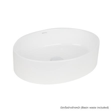 อ่างล้างหน้าแบบวางบนเคาน์เตอร์ MOYA 8098 สีขาว