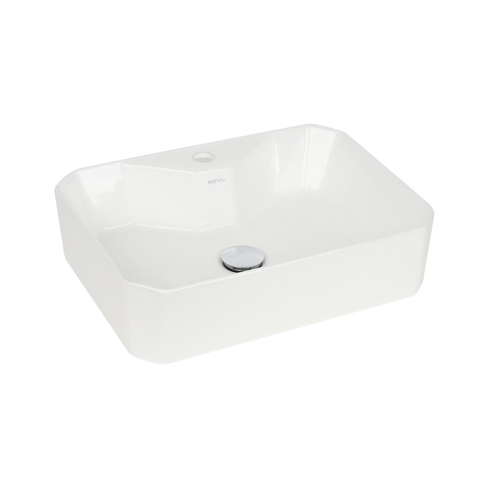 อ่างล้างหน้าแบบวางบนเคาน์เตอร์ MOYA 5009 สีขาว
