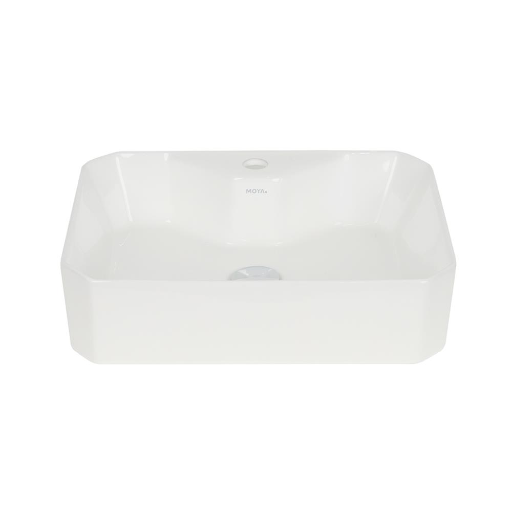 อ่างล้างหน้าแบบวางบนเคาน์เตอร์ MOYA 5009 สีขาว