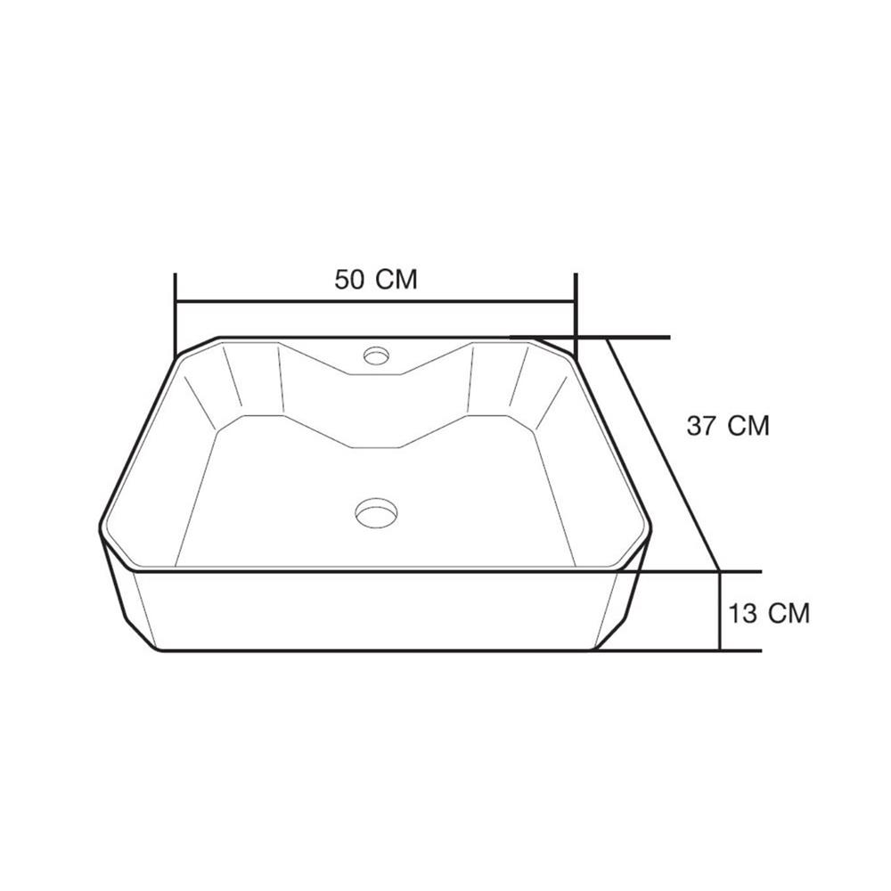 อ่างล้างหน้าแบบวางบนเคาน์เตอร์ MOYA 5009 สีขาว