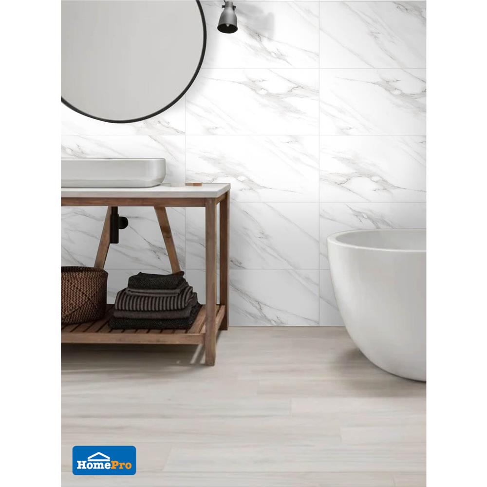 กระเบื้องผนัง 30x60 ซม. TARA ไบรตัน ไวท์ 1.44M2