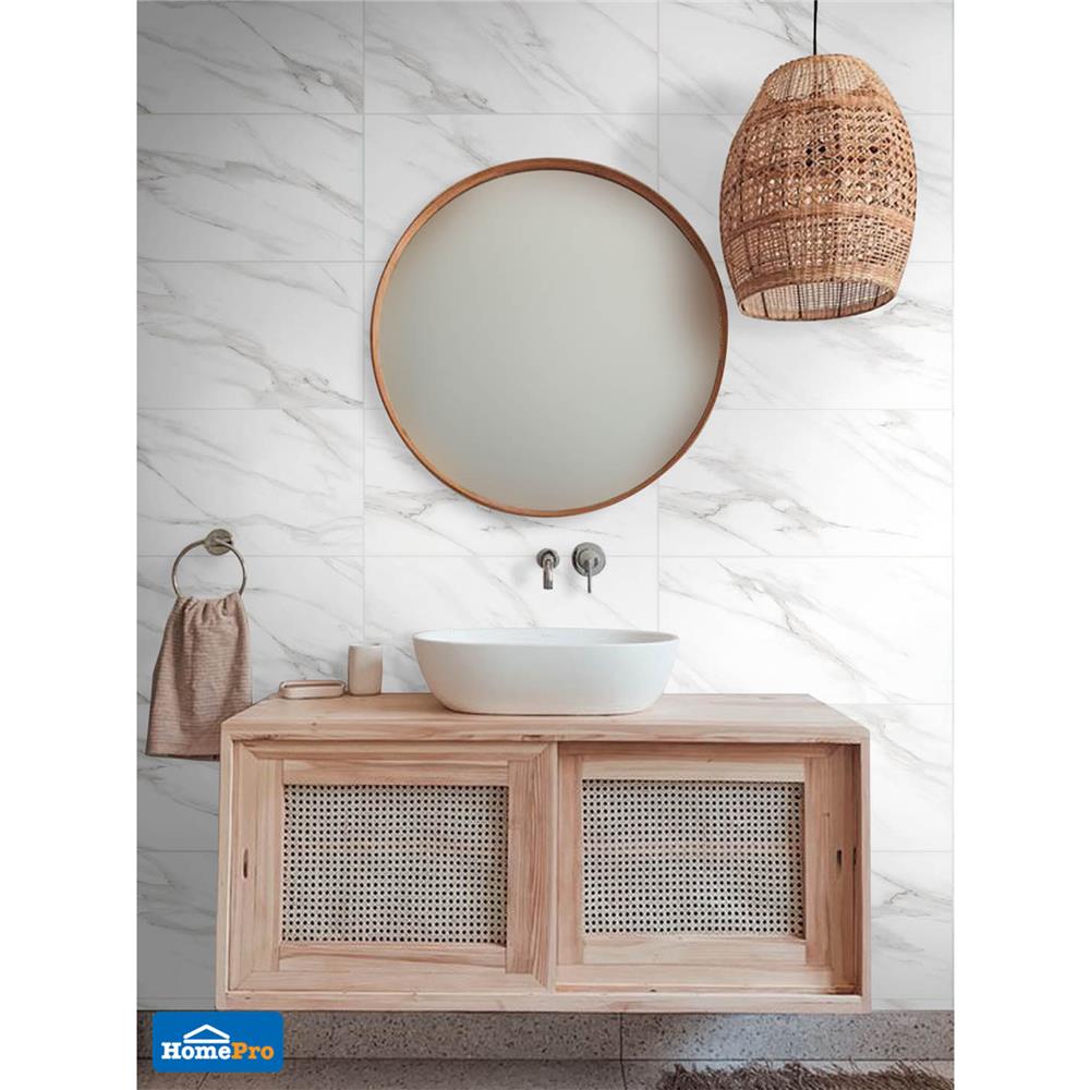 กระเบื้องผนัง 30x60 ซม. TARA ไบรตัน ไวท์ 1.44M2