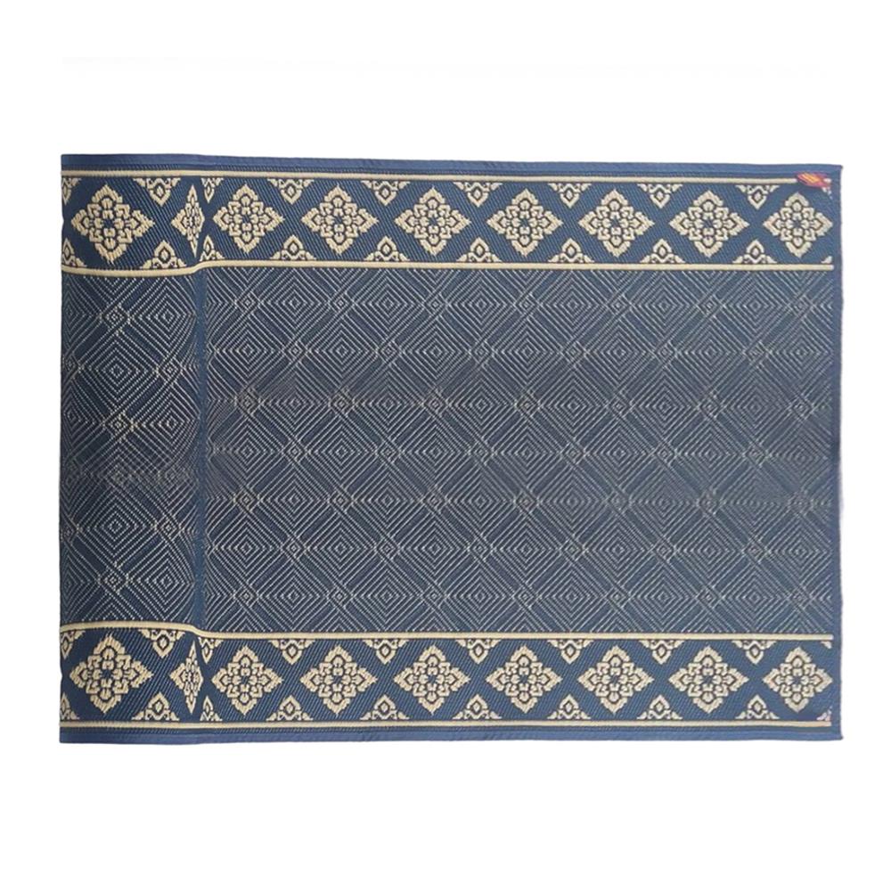 เสื่อวัด THA-WAI PHA JAM YAM 180X1000 ซม. สีน้ำเงิน/ครีม