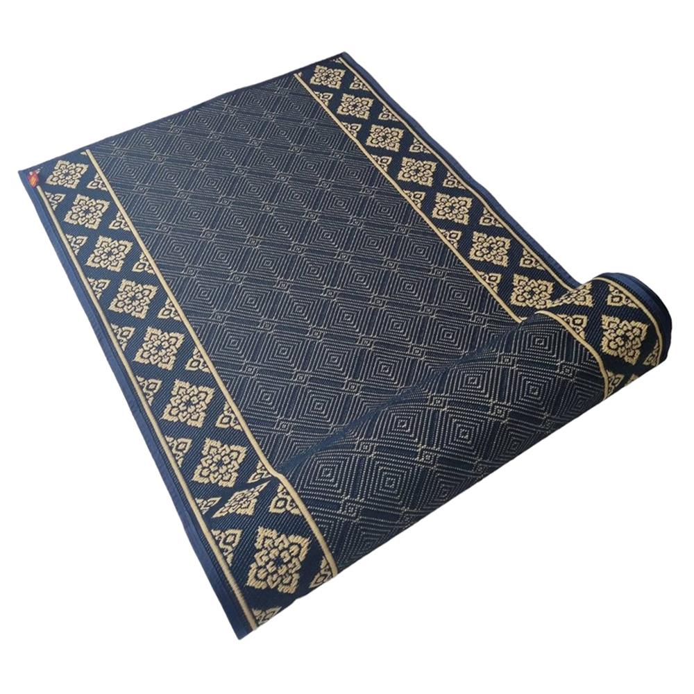 เสื่อวัด THA-WAI PHA JAM YAM 180X1000 ซม. สีน้ำเงิน/ครีม