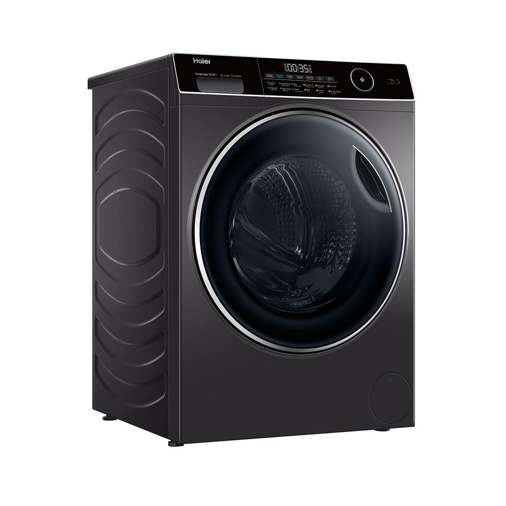 เครื่องซักอบผ้าฝาหน้า HAIER HWD100-BP14959S8 10/6 กก. อินเวอร์เตอรื สีดำ