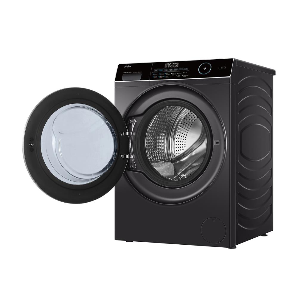 เครื่องซักอบผ้าฝาหน้า HAIER HWD100-BP14959S8 10/6 กก. อินเวอร์เตอรื สีดำ