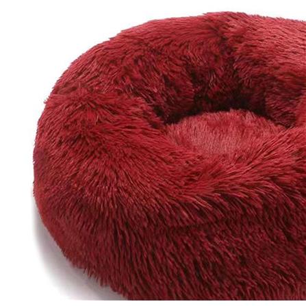 ที่นอนแมว PET EMPIRE FLUFFY MATTRESS ROUND SHAPE ไซซ์ M สีแดงเข้ม_1
