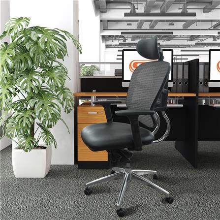 เก้าอี้สำนักงาน SURE GRANDIO PL-128 สีดำ_5