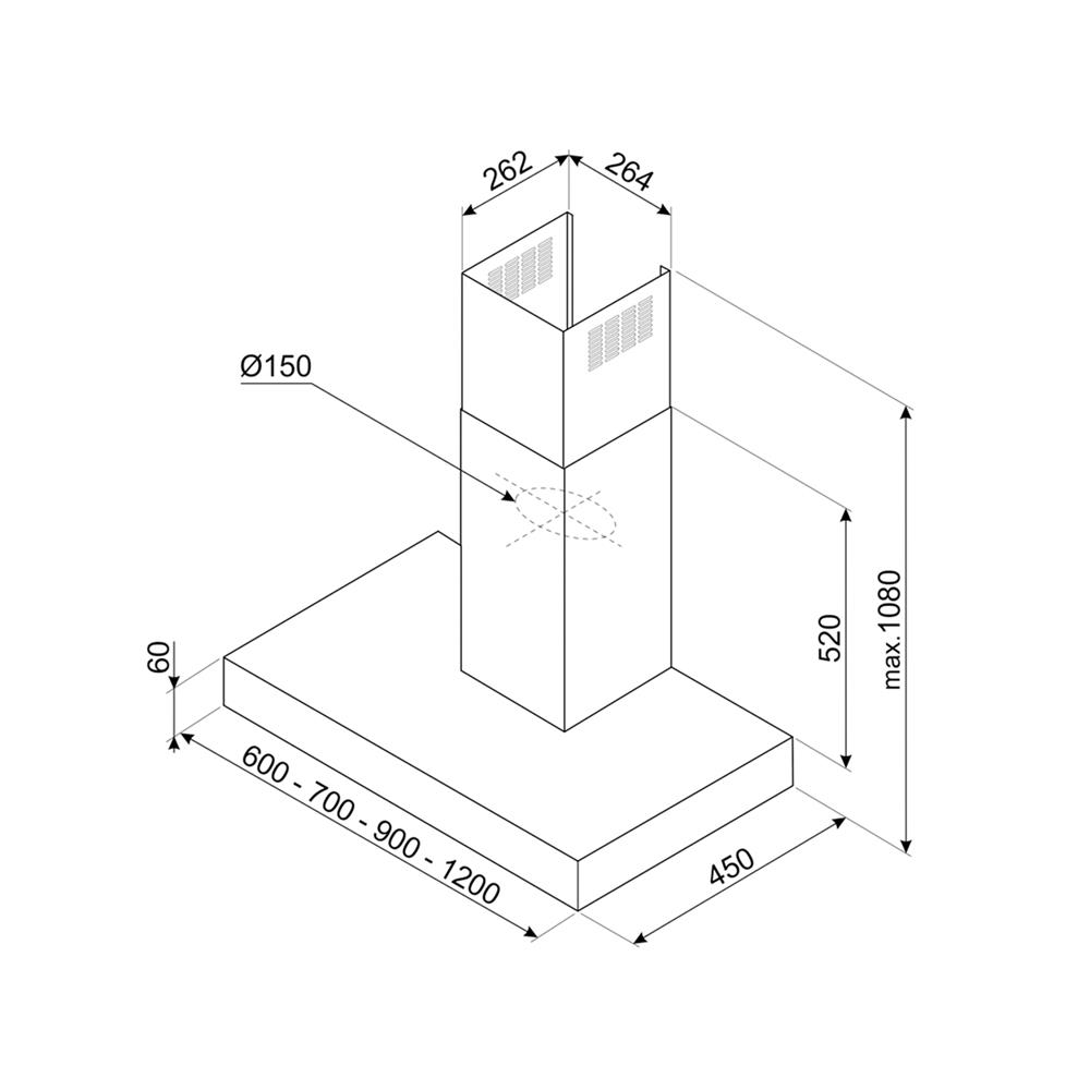 เตาฝัง+เครื่องดูดควัน SMEG SRV575GH5+KBT900XE