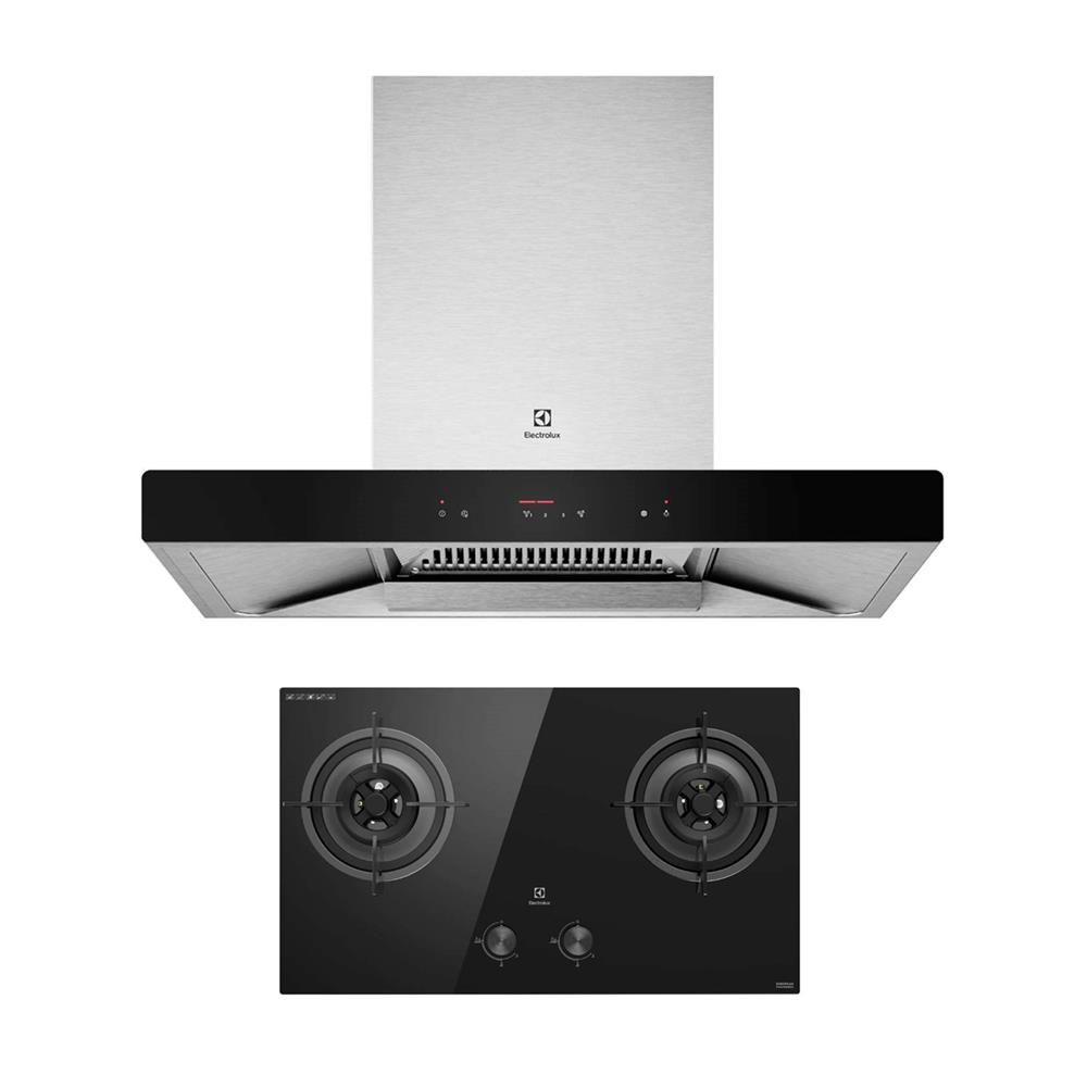 เตาฝัง+เครื่องดูดควัน ELECTROLUX EHG7230BE+ECC9310S
