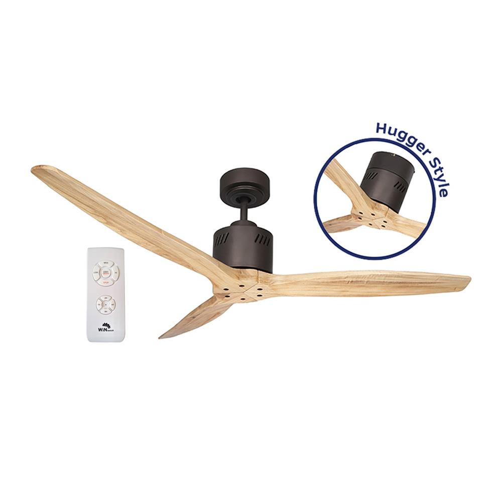 พัดลมไม่มีโคมไฟ WINFAVOUR TW05 54 นิ้ว สีน้ำตาล