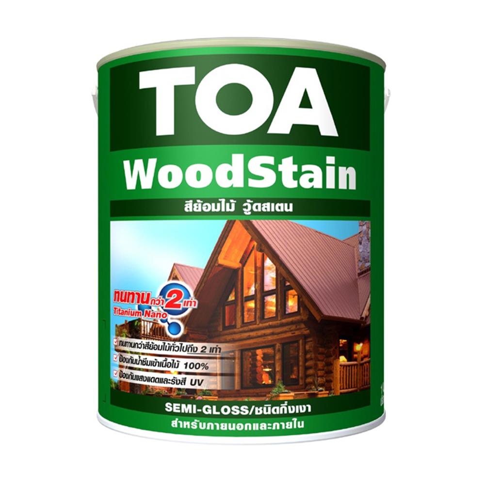 สีย้อมไม้ TOA WOODSTAIN S10 สีไม้สักพม่า กึ่งเงา 1 แกลลอน