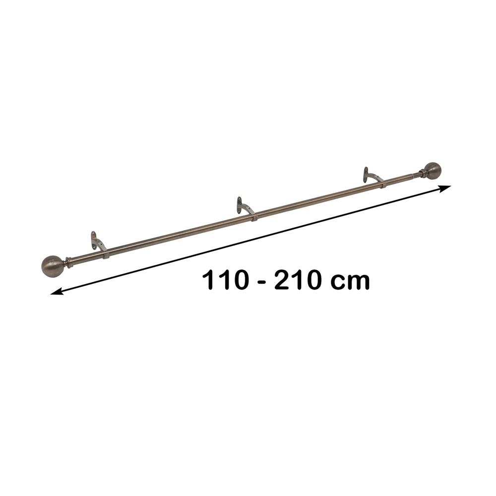 รางเหล็ก ยืดหด HOME LIVING STYLE BALL 110-210 ซม. สีทองแดง