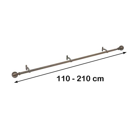 รางเหล็ก ยืดหด HOME LIVING STYLE BALL 110-210 ซม. สีทองแดง_5