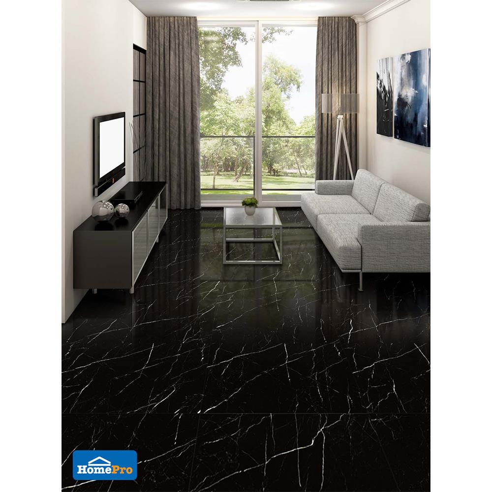 กระเบื้องพื้น 60x120 ซม. TARA นิลกาลนิว ดำ A 1.44M2