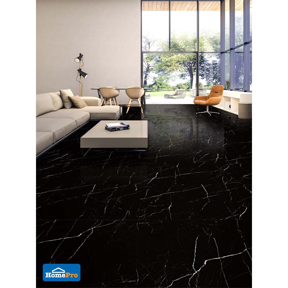 กระเบื้องพื้น 60x120 ซม. TARA นิลกาลนิว ดำ A 1.44M2