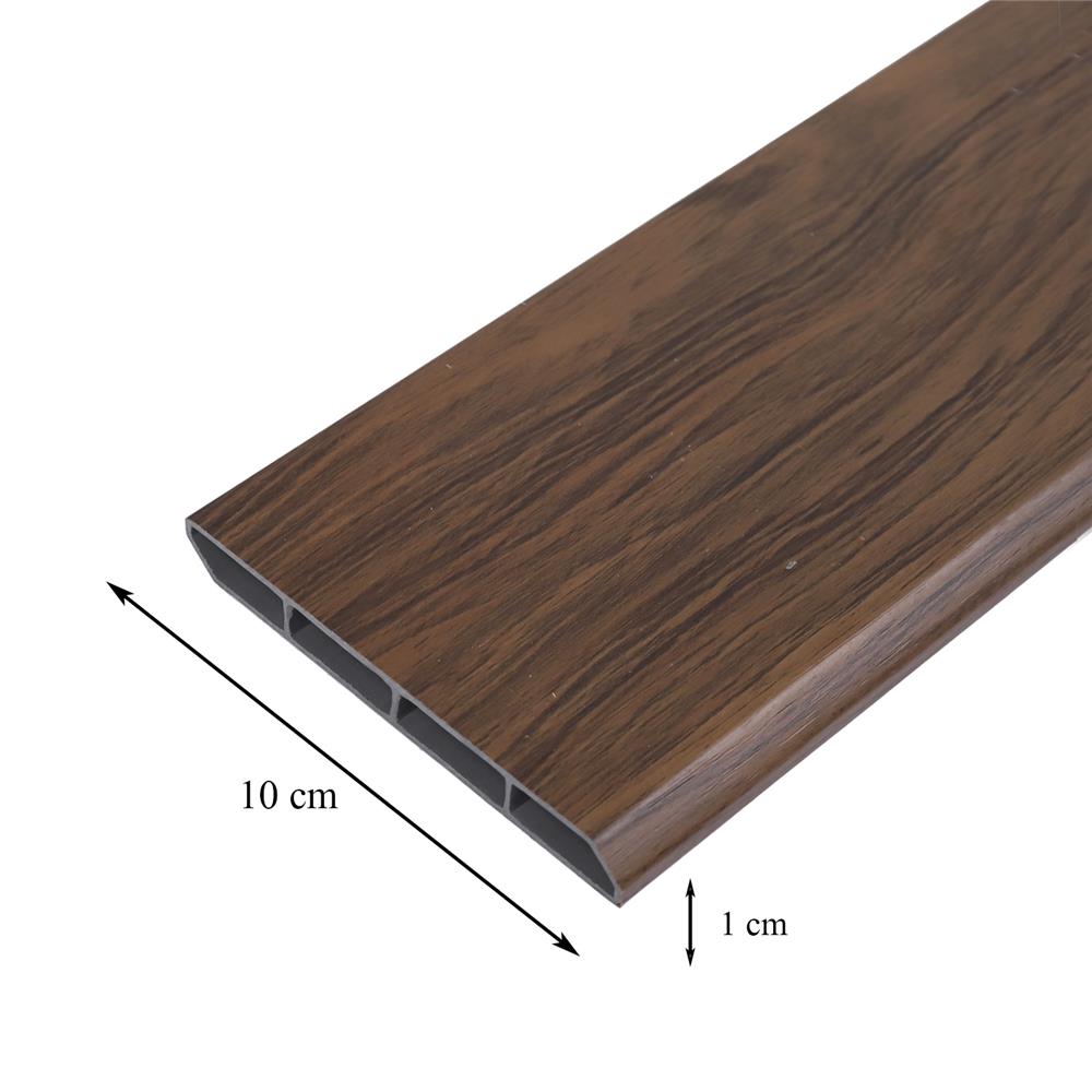 บัวพื้น PVC CROBERN 10x240x1 ซม. สีไม้สัก