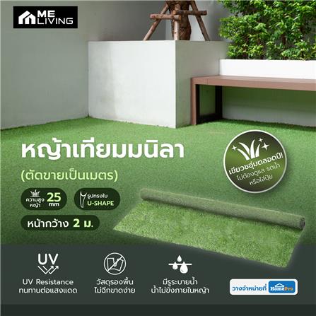 หญ้าเทียมมนิลา ความสูงหญ้า 25 มม. หน้ากว้าง 2 ม. SPRING (ตัดขายเป็นเมตร)_4