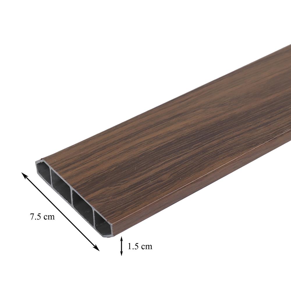 บัวพื้น PVC CROBERN 7.5x240x1.5 ซม. สีไม้สัก