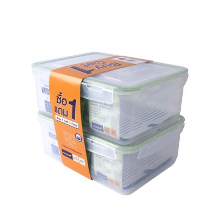 ชุดกล่องอาหาร 5.5 ลิตร KECH 6817 1แถม1 สีเขียว_2