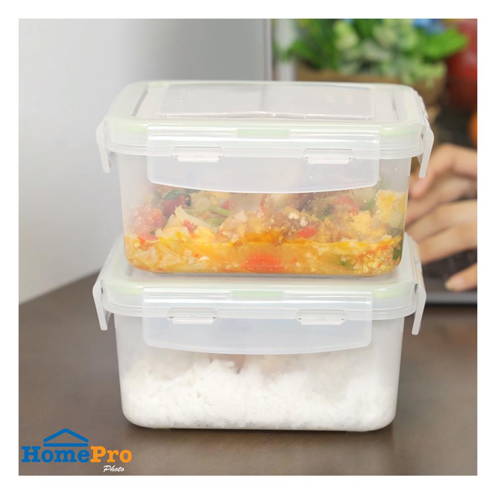 ชุดกล่องอาหาร 1.2 ลิตร KECH 6842 1แถม1 สีเขียว