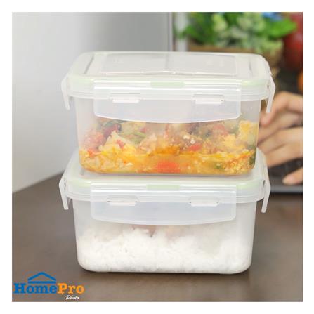 ชุดกล่องอาหาร 1.2 ลิตร KECH 6842 1แถม1 สีเขียว_6